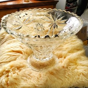 Crystal Cut Glass Serving Bowl